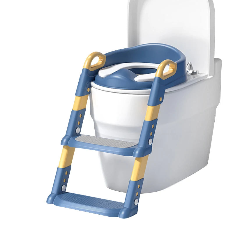 Kiddistep Adjustable Potty Trainer with Soft Cushion and Step Stool